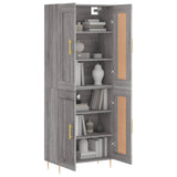 Highboard Grey Sonoma 69.5x34x180 cm Engineered Wood 3199679