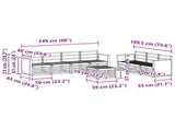 Sofa Sets 8 pcs Solid Acacia Wood 3384110