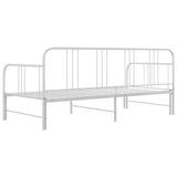 Sofa Bed Frame White Metal 200 x 90 cm mattress needed 324753