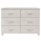 Sideboard "HAMAR" White 113x40x80 cm Solid Wood Pine 340449