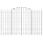 Arched Gabion Basket 300x30x180/200 cm Galvanised Iron 153509