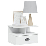 Bedside Cabinet HILL White 40 x 31 x 27 cm Solid Pine Wood 42025044