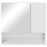 Mirror Cabinet High Gloss White 59 x 17 x 55 cm Engineered Wood 883368