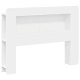 Headboard Cabinet with Storage White Engineered Wood 8001264