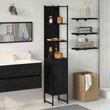 Bathroom Cabinet Black oak 33 x 33 x 185.5 cm Engineered Wood 862240