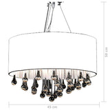 Chandelier with 85 Crystals White 60345