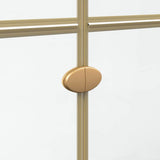 Walk-In Shower Wall Folding Gold 100 x 6.5 x 190 cm 42017972