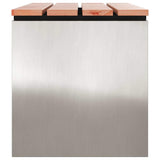 Garden Bench Silver 80 x 40 x43 cm Stainless steel 874902