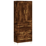 Highboard Smoked Oak 69.5x34x180 cm Engineered Wood 3199742