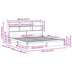 Bookcase Bed without Mattress White 180x200cm Super King Solid Wood Pine 3322400