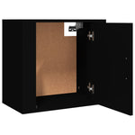 ZNTS Wall-mounted Bedside Cabinets 2 pcs Black 50x30x47 cm 816867