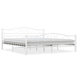 ZNTS 285305 Bed Frame White Metal 180x200 cm Super King