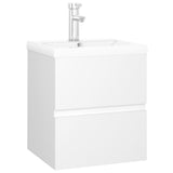 Sink Cabinet With Basin White Engineered wood and ceramic Small 3071621