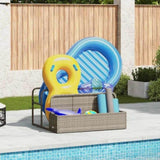 Poolside Float Storage Light Grey 110x100x57 cm Poly Rattan 4104092
