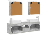 Bathroom Furniture Set 5 pcs Concrete Grey 3406834