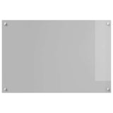 Kitchen Backsplash Light Grey 90 x 60 cm Tempered Glass 42001234