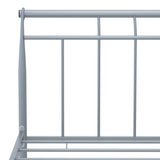 Bed Frame without Mattress Grey Metal 140x200 cm 325041