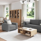 Sofa 3 pcs Dark Grey Fabric 3324659