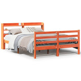 Bed Frame without Mattress Wax Brown 140x190 cm Solid Wood Pine 3306659