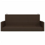 ZNTS Swing Bench Brown 119x56x48 cm Poly Rattan 365626