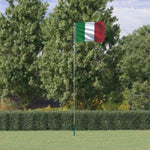 Italy Flag and Pole 5.55 m Aluminium 3147127