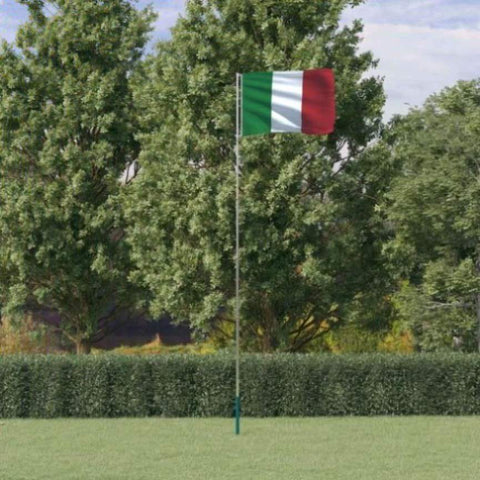 Italy Flag and Pole 5.55 m Aluminium 3147127