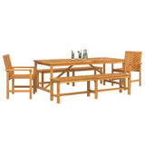 Garden Dining Set 5 pcs Brown Solid Acacia Wood 3154118