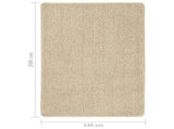Shaggy Rug Cream 140x200 cm Anti Slip 340389