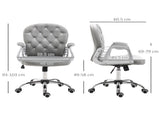 Office Chair, Swivel Desk Chair, Velvet Vanity Chair with Adjustable Height and Rolling Wheels for T3398P328191