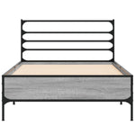 ZNTS Bed Frame without Mattress Grey Sonoma 90x200 cm 845585