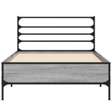 ZNTS Bed Frame without Mattress Grey Sonoma 90x200 cm 845585