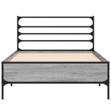 Bed Frame without Mattress Grey Sonoma 100x200 cm 845590