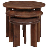 Nesting Coffee Tables 3 pcs Dark Brown Solid Mango Wood 4104659