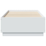Bed Frame with LED without Mattress White 75x190 cm Small Single 3209667