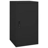 Saddle Cabinet Black Steel Medium Height-Adjustable Shelves 339605