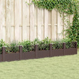 Garden Planter with Pegs Brown 363.5x43.5x43.5 cm PP 368026