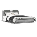 Bed Frame Grey sonoma Engineered wood 120 x 200 cm Bed Frame 3210022