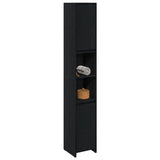 Bathroom Cabinet Black Oak 30 x 30 x 183.5 cm Engineered Wood 862505