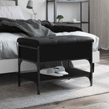 Shoe Bench Black 62x42x45 cm Engineered Wood 835187