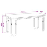 Coffee Table Black 100 x 50 x 45 cm Engineered Wood 8007723