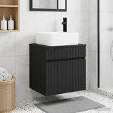 Wall-mounted Sink Vanity Black 49 x 41 x 63 cm Engineered Wood 890563