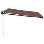 ZNTS Manual Retractable Awning Brown 400x300 cm 3215725