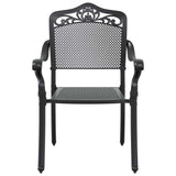 Garden Dining Set 5 pcs Black Aluminium 3334661