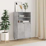 Highboard Concrete Grey 60x36x110 cm Engineered Wood 831480