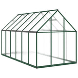 Greenhouse with Base Frame Green 334x169x195 cm Aluminium 3266327