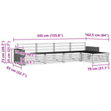 Outdoor Sofa Set 5 pcs Natural Solid Acacia Wood 3383247