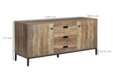 Retro Mango Wood-Effect Sideboard T3398P378031