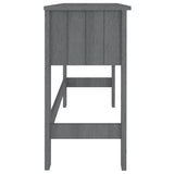 ZNTS Desk HAMAR Dark Grey 110x40x75 cm Solid Wood Pine 340458