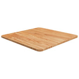 Square Table Top Light Brown 50x50x1.5cm Treated Solid Wood Oak 343001