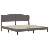 Bed Frame with Headboard Grey 180 x 200 cm Faux Leather 42027871